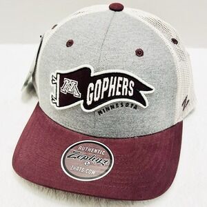 Zephyr‎ Minnesota Golden Gophers Estate Renown Hat Cap Adjustable Snapback Gray
